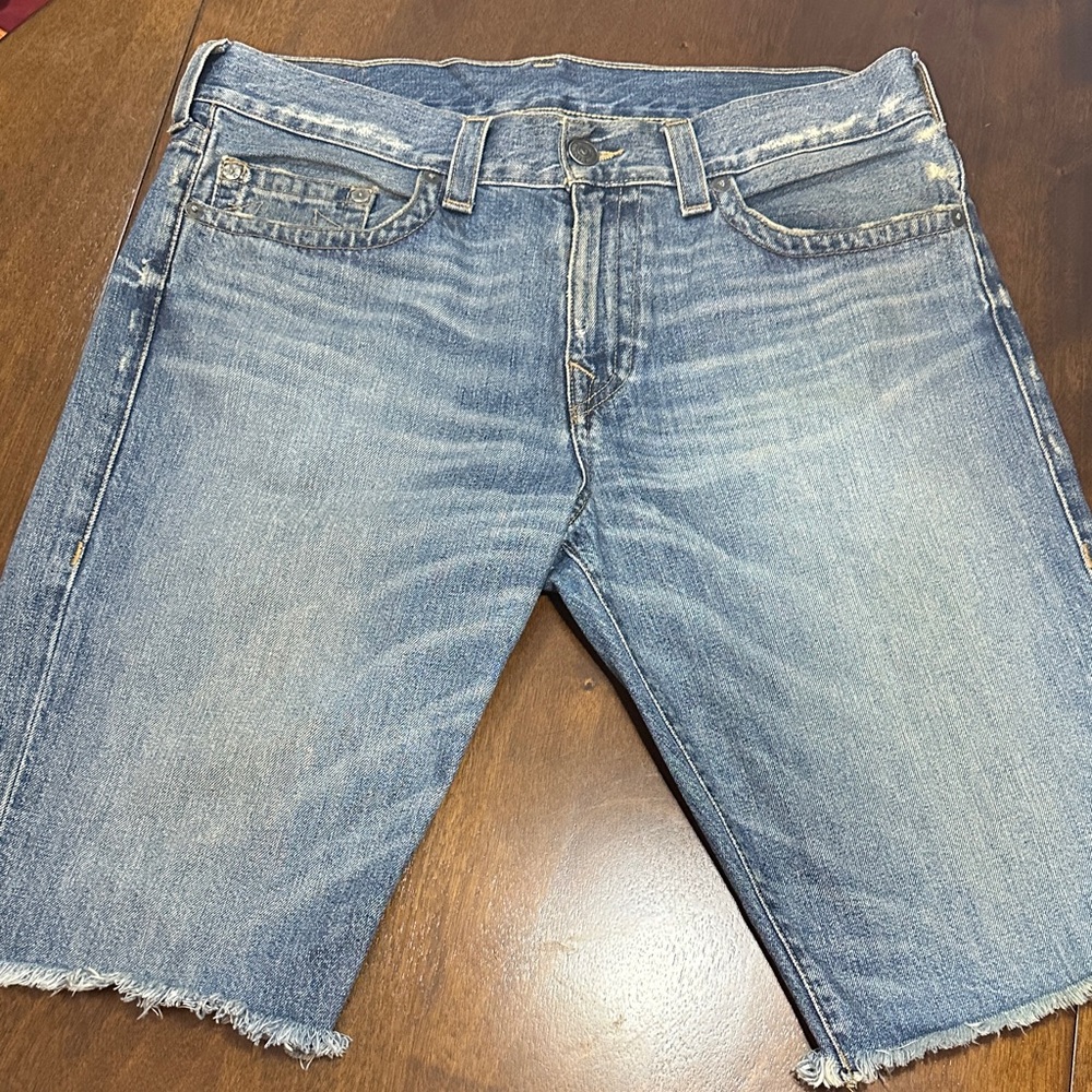 True Religion Light Blue Jean Shorts